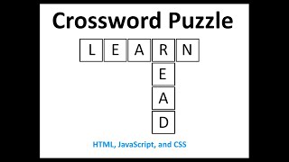 Making A Crossword Puzzle With HTML JS And CSS [upl. by Ayokal497]