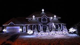 Bernier Christmas Lights Show Amazing Grace Techno 2014 [upl. by Ellicul9]