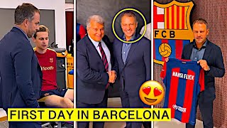 Hansi Flick First Day at Barcelona [upl. by Silecara]