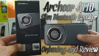 Archeer A110 Slim Bluetooth Speaker Unboxing and Review [upl. by Yelsnik]