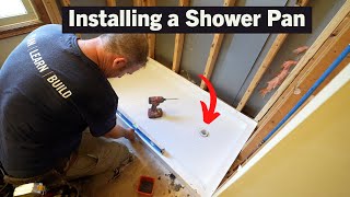 Installing a Shower Pan Base  Tub to Shower [upl. by Eveivenej]