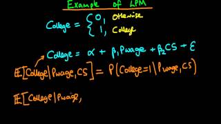 The linear probability model  example [upl. by Tekcirc465]