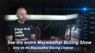 Mayweather Boxing Show discusses quotcheap shotquot by Murthel Groenhart at Glory 42 [upl. by Eirrac595]