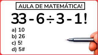 33  6 ÷ 3  1 ❓Matemática Básica‼️ [upl. by Needan]