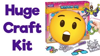 Unboxing Huge Craft Kit 🌈🤓🎉 DIY Window Art Kit  Art and Craft [upl. by Alyacim461]