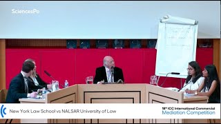 ICC Mediation Week Finals NY Law School vs NALSAR University of Law [upl. by Gaelan]