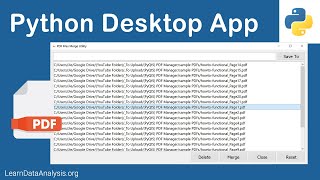 Create a desktop application to merge PDF files with Python  Full Tutorial [upl. by Themis]