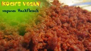 veganes Hackfleisch  Hackfleisch braten  vegane Rezepte von Kochs vegan [upl. by Ardnalak]