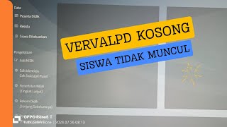 VERVALPD KOSONG SETELAH SINKRONISASI DAPODIK INI SEBABNYA [upl. by Dnomed]