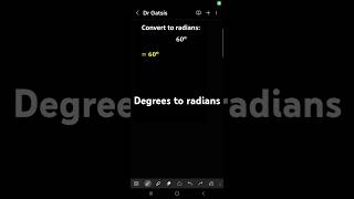 convert degrees to radians 2 maths [upl. by Legin]