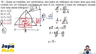 Prova EsPCEx Resolvida2021  Matemática  Geometria Plana e Função Quadrática [upl. by Evanne]