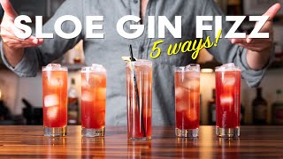 5 ways to make a SLOE GIN FIZZ  a refreshing drink for cooler weather [upl. by Trotta]