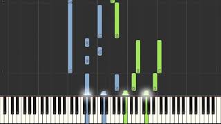 Michael Gore Theme from Terms Of Endearment  Easy Piano Tutorial Synthesia [upl. by Zetniuq]