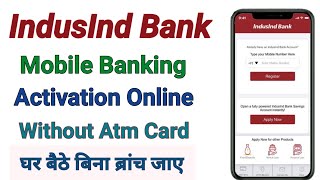 how to activate indusind mobile banking  indusind bank mobile banking registration  indusind bank [upl. by Enos]