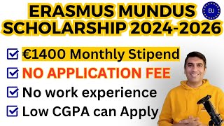 How to Apply for a Fully Funded Erasmus Mundus Scholarship in 2023 [upl. by Rebmit]