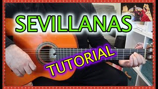 Cómo Tocar SEVILLANAS desde 0 ✅  GUITARRA flamenca  RITMO  TUTORIAL FÁCIL para PRINCIPIANTES [upl. by Elleval]