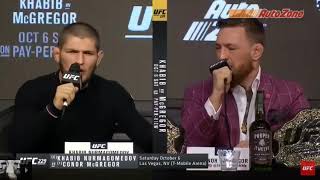 MURMURMURMURMUR Conor McGregor mocks Khabib [upl. by Damarra]