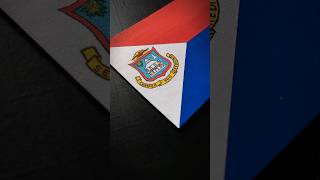 SINT MAARTEN 🇸🇽 Flag Drawing stmaarten caribbean posca flags [upl. by Willis]