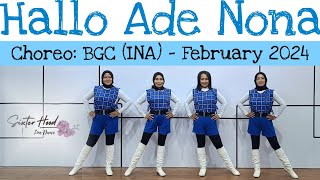 Hallo Ade Nona  LINE DANCE  Choreo BGC INA  February 2024 [upl. by Ysirhc212]