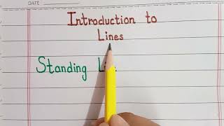 Lines introduction for kidsBasic lines for kids  standing lines Sleeping lines Slanting lines [upl. by Aimee167]