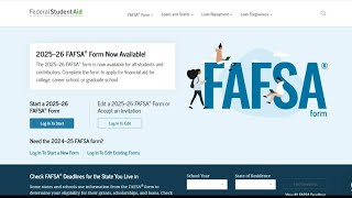 FAFSA form applications now open for students for 202526 school year [upl. by Dowell973]