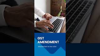 GST amendment effective 1 Nov 2024 ca Cs cma gstnotifications [upl. by Tewfik]