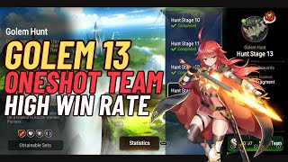 Golem 13 One Shot  Full Auto amp High Win Rate  Cermia amp Sol  F2P Epic Seven [upl. by Haya180]