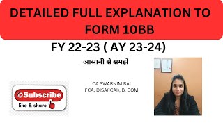 Live filing of Form 10BB for FY 2223  AY 2324 [upl. by Reseda]