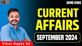 Current Affairs September 2024 International CA  Part 02 by Vikas Sir  Ceramic Academy [upl. by Ecyak]