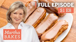 Martha Stewart Makes Puff Pastry 3 Ways Éclair Creme Puffs  Martha Bakes S1E8 quotPâte à Chouxquot [upl. by Ynnad]