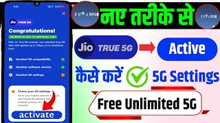 Jio 5G Activate Kaise Kare  How To Activate Jio 5g  Jio 5g Unlimited Free Data Not Working [upl. by Kenelm]