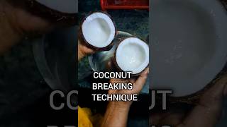 Best Coconut Breaking Technique 😍  Coconut Breaking  coconutwater coconut sound shorts [upl. by Amliv]