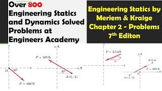 Engineering Statics by Meriam 7th Edition Solution  Engineers Academy [upl. by Lorena]