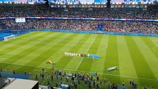 Fans protest Isreali National Anthem at Israel vs Mali paris2024 olympic isreal mali palestine [upl. by Resaec]