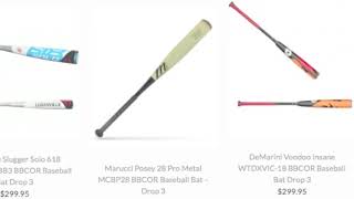 Best Drop 3 Bats  Baseball Bargains [upl. by Renruojos321]