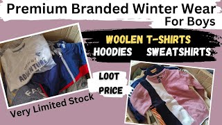 Winter Wear for Boys  Premium Branded  Sweatshirt  Woolen Tshirts  Hoodies for Children [upl. by Aridatha]