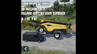 New Mod E19 10  New Holland CR11 amp New Holland 40ft by Ever Espinola farmingsimulator23 [upl. by Werdna473]