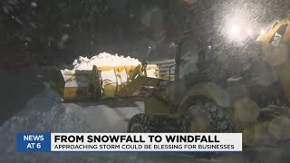 Snowplow owner hoping snowfall turns into windfall [upl. by Gipson805]