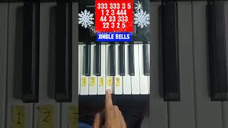 Jingle Bells Piano Easy Tutorial With Numbers shorts piano jinglebellspiano [upl. by Laidlaw]