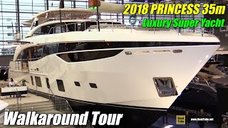 2018 Princess 35m Luxury Super Yacht  Walkaround  2018 Boot Dusseldorf Boat Show [upl. by Julio706]