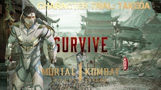 MK1 KHAOS REIGNS  HOW TO COMPLETE CHARACTER TRIAL TAKEDA IN INVASIONS SEASON 8 [upl. by Mcgrody]