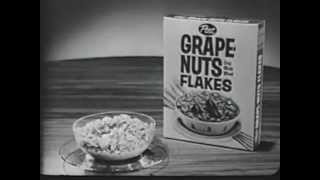 VINTAGE 1963 GRAPE NUTS CEREAL COMMERCIAL [upl. by Chloe]