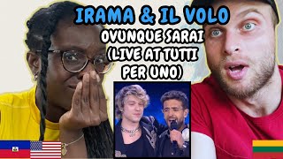 REACTION TO Irama amp Il Volo  Ovunque Sarai Live at Tutti Per Uno  FIRST TIME HEARING [upl. by Crotty]