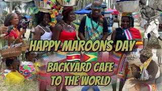 Happy maroons day  Suriname  Rich￼ culture￼  backyard cafe  Guyana [upl. by Netsryk]