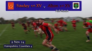 Fawley 1st XV v Alton 1st XV 91124 Full Match [upl. by Ailel]