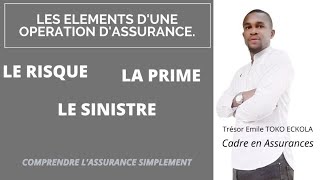 LES ÉLÉMENTS DUNE OPÉRATION DASSURANCE  LE RISQUE LA PRIME ET LE SINISTRE [upl. by Corilla]