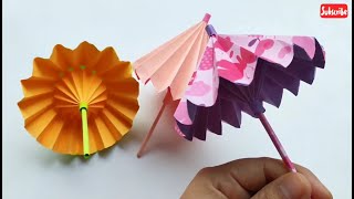 ORIGAMI sombrilla 👍 fácil y rápido papiroflexia umbrella easy and fast [upl. by Nilats]