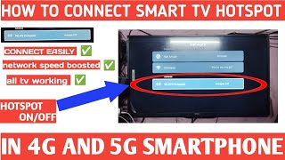 How to connect smart TV hotspot in smartphone  smartphone me tv ka hotspot kaise connect kare [upl. by Artus]