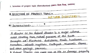 NATURAL DISASTERS  11th environment education and water security project  12th evs project [upl. by Enaile]