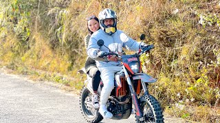 Laxmi Sanga Dream Bike Ma Pokhara Ghumdai 😍laxmishrestha [upl. by Ennaeerb]